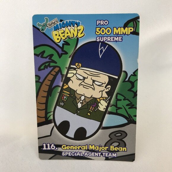 Mighty Beanz #116 General Major CARD SERIES 2 (NO BEAN) Special Agent Team 2003 - Picture 1 of 12